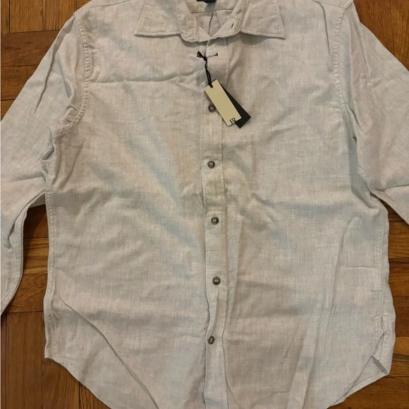 BR Light Gray Button-Up Shirt - Picture 2 of 4